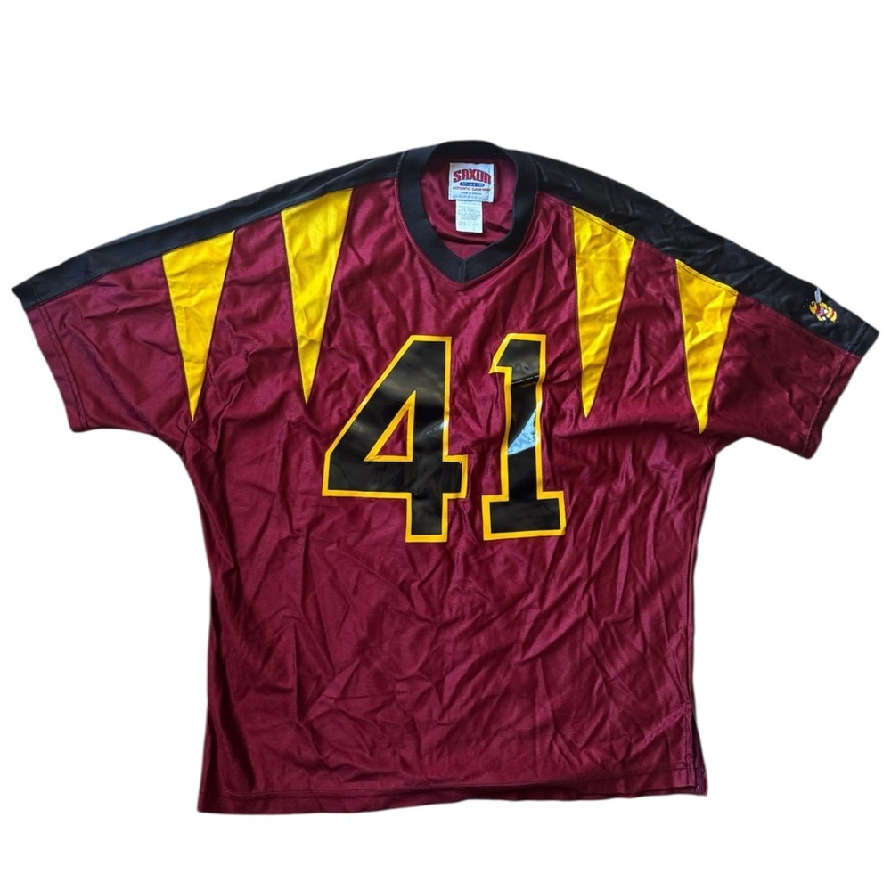 VTG ‘80s Concordia Stingers Saxon Athletic ConU Football Jersey #41 Size: L